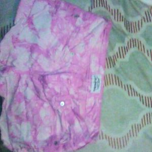 Pink and white short